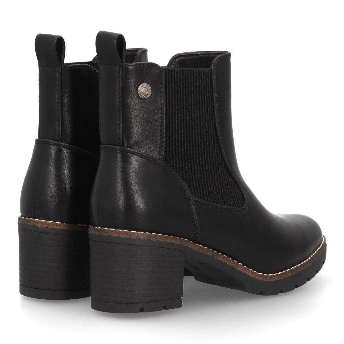 Botines de mujer estilo Chelsea con diseño clásico y paneles laterales - Imagen 5