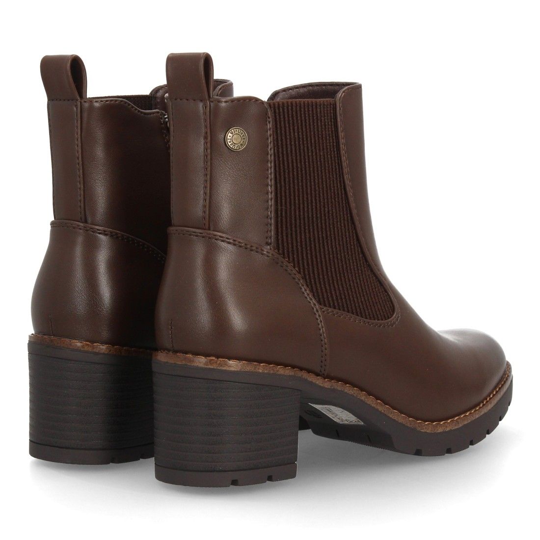 Botines de mujer estilo Chelsea con diseño clásico y paneles laterales - Imagen 5