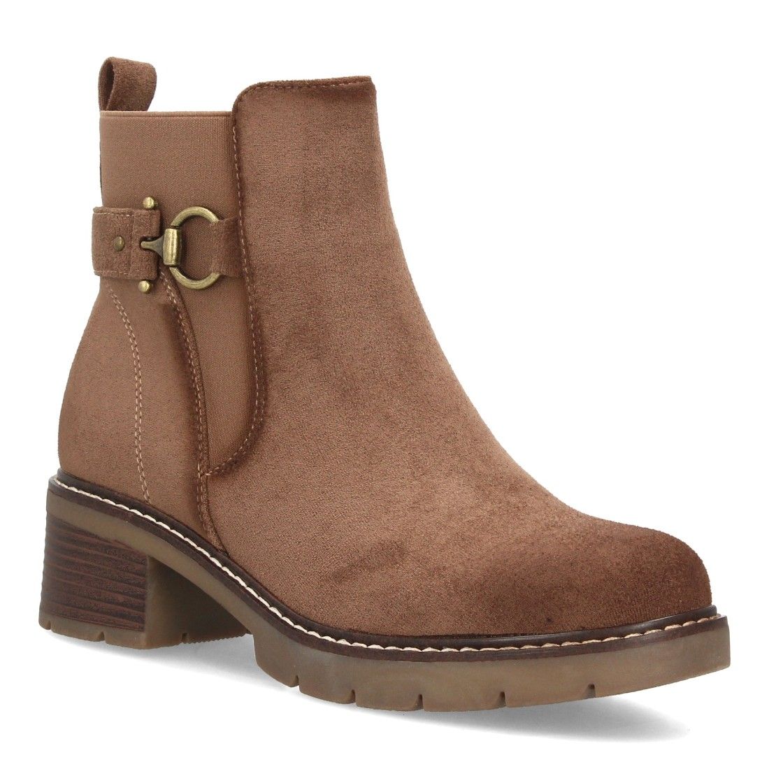 Botines para mujer con hebilla y tacón - Imagen 3