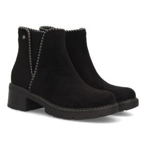 Botines casual con ribete trenzado para mujer