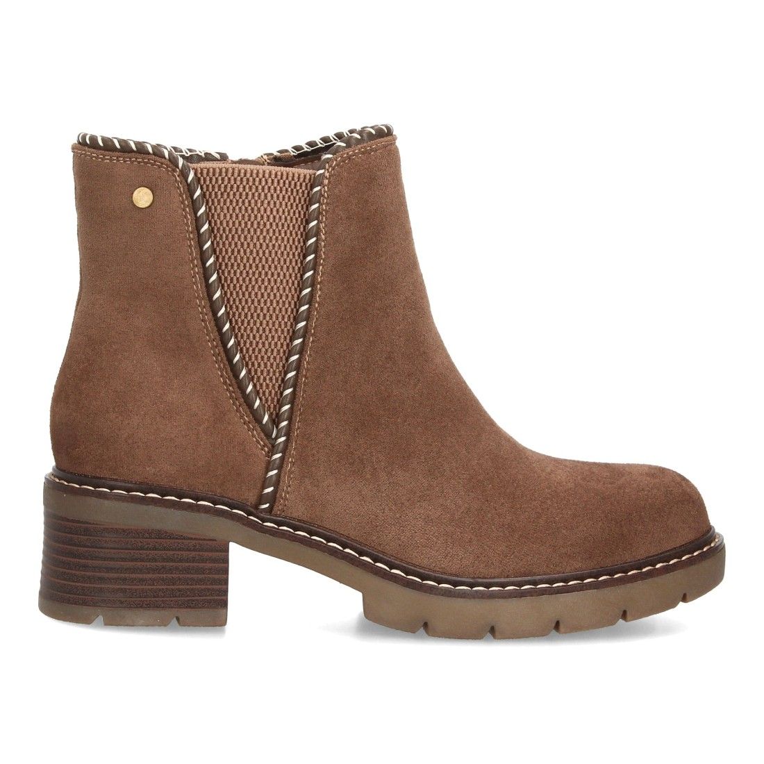 Botines casual con ribete trenzado para mujer - Imagen 2