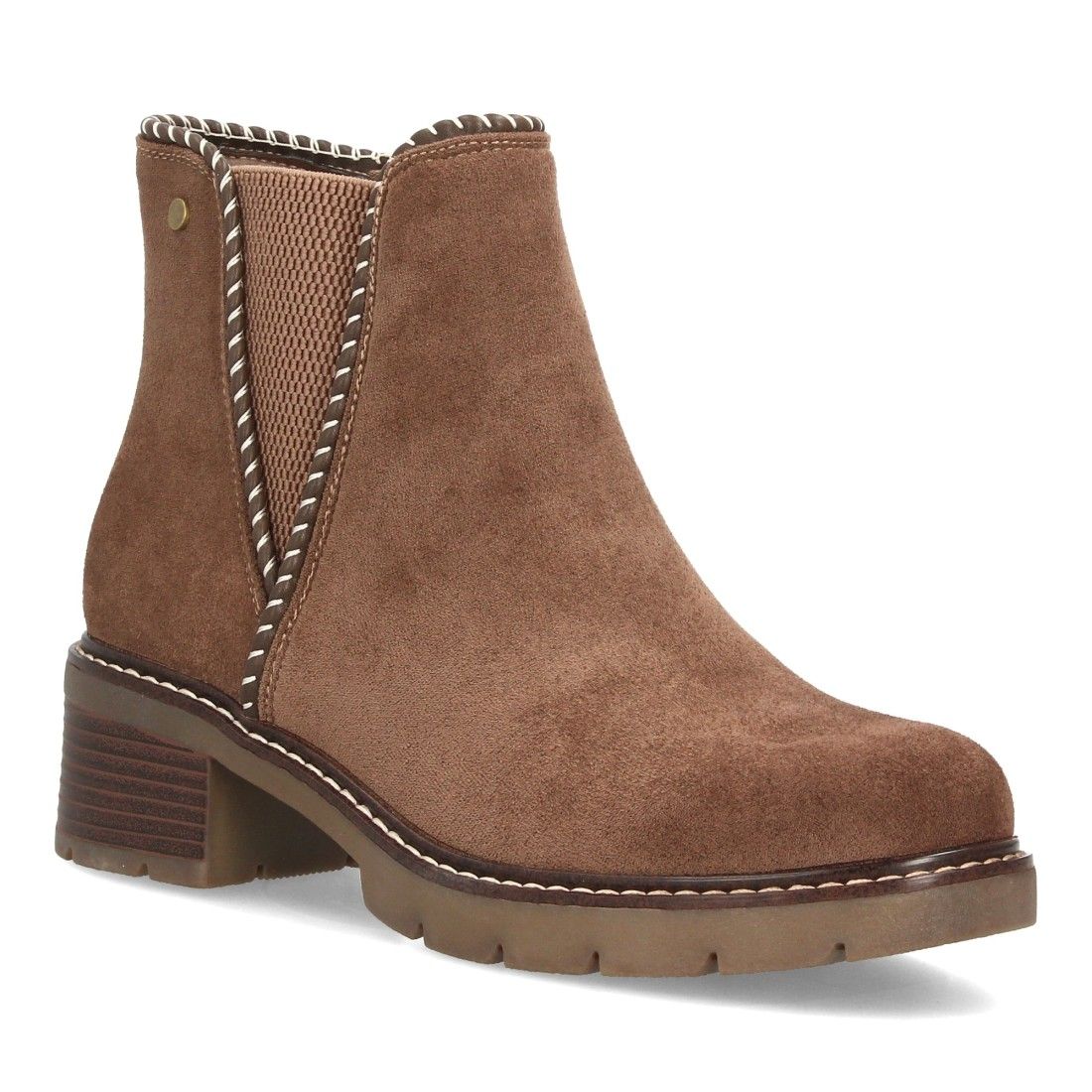 Botines casual con ribete trenzado para mujer - Imagen 3