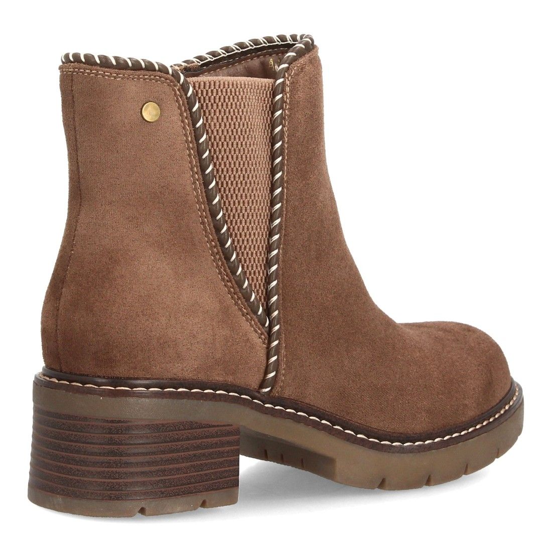 Botines casual con ribete trenzado para mujer - Imagen 4