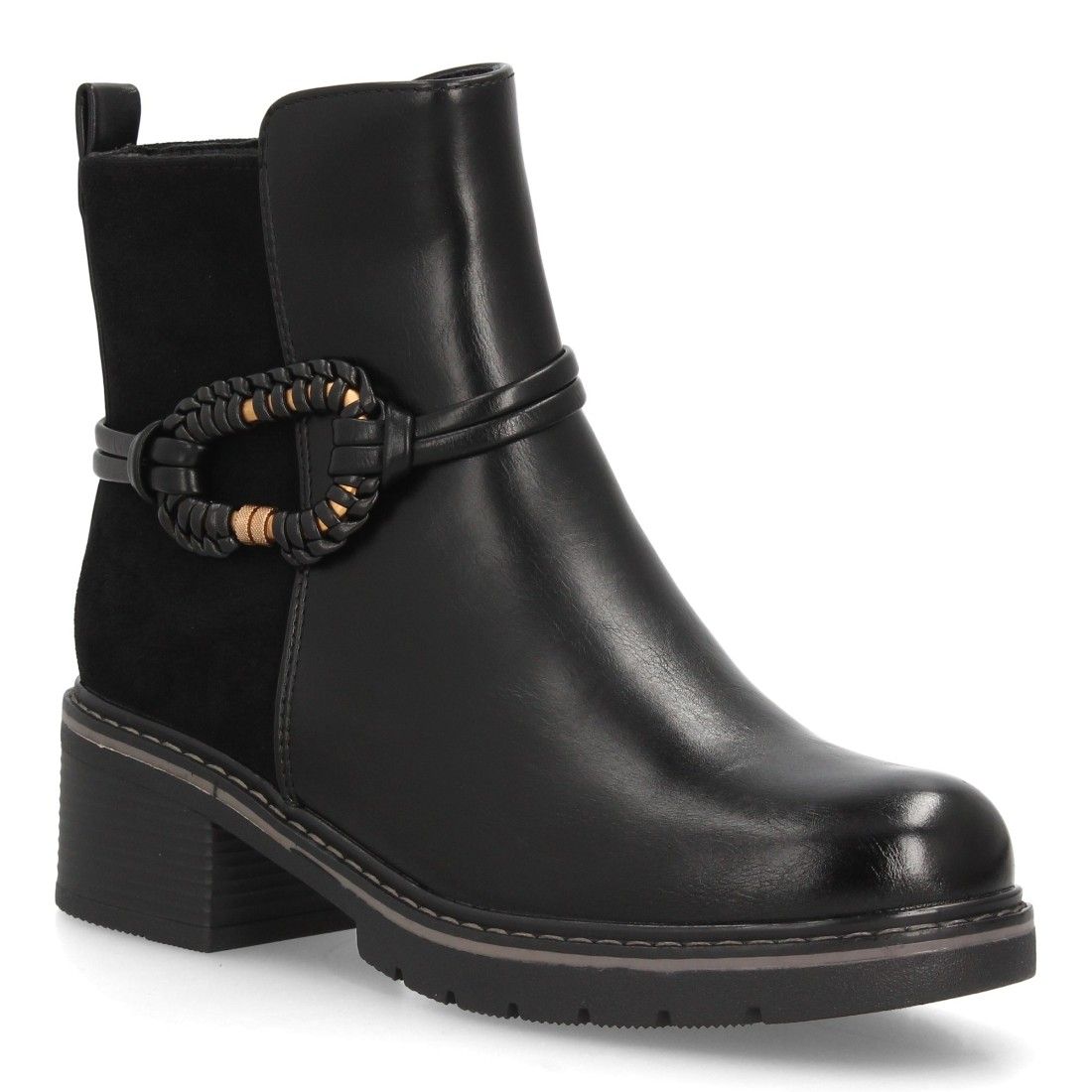 Botines casual para mujer con mosquetón trenzado - Imagen 3