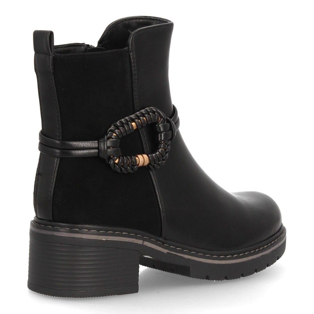 Botines casual para mujer con mosquetón trenzado - Imagen 4