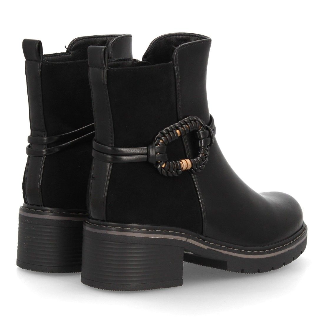 Botines casual para mujer con mosquetón trenzado - Imagen 5
