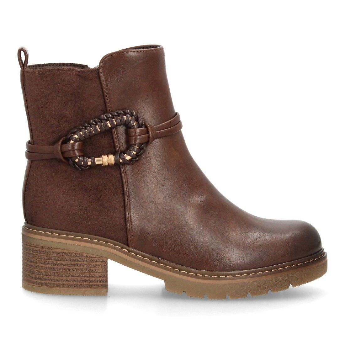 Botines casual para mujer con mosquetón trenzado - Imagen 2