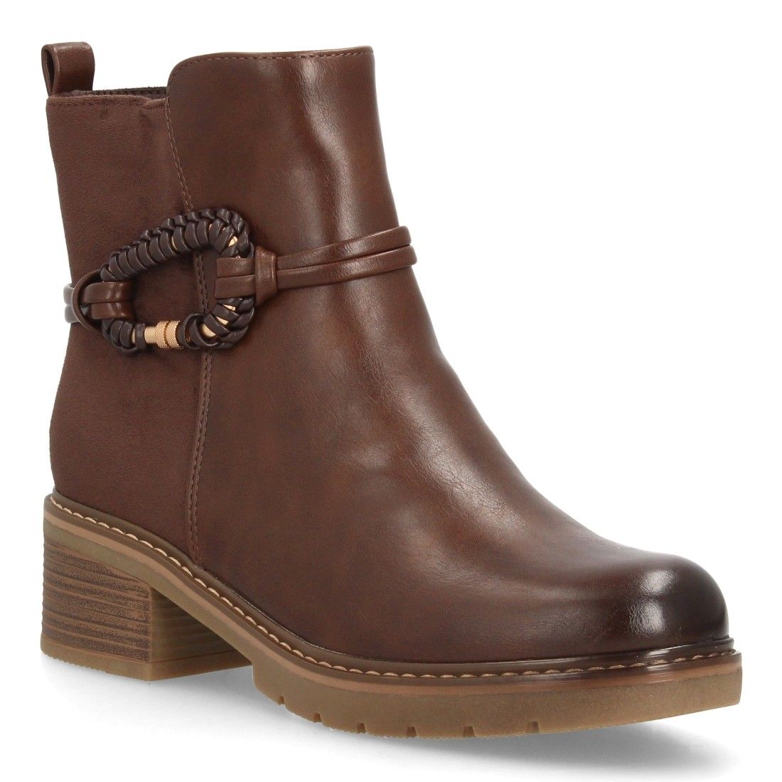 Botines casual para mujer con mosquetón trenzado - Imagen 3
