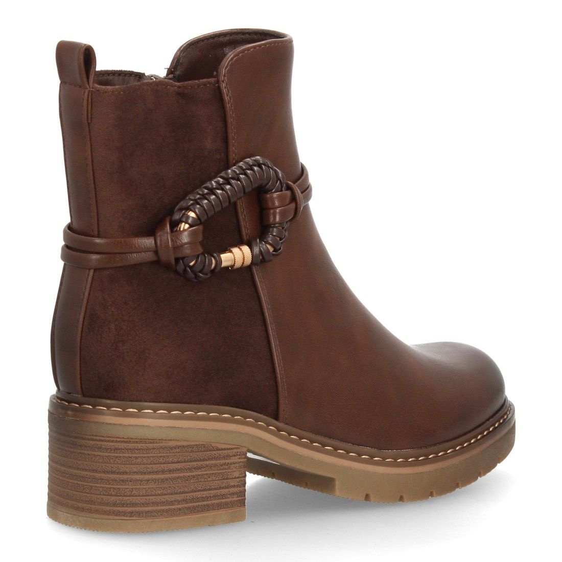 Botines casual para mujer con mosquetón trenzado - Imagen 4