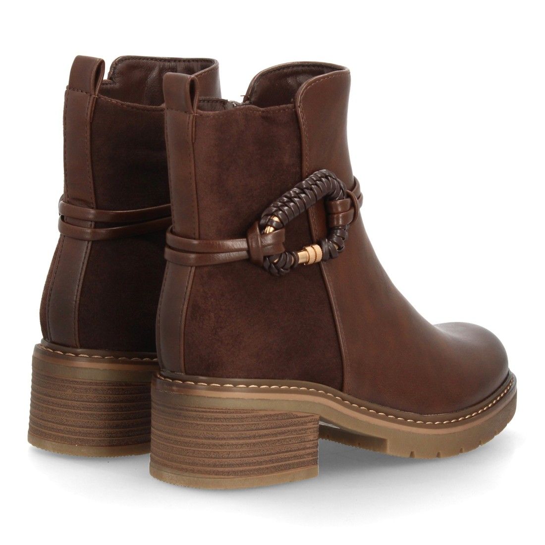 Botines casual para mujer con mosquetón trenzado - Imagen 5