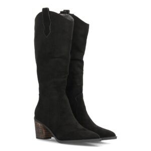 Botas altas cowboy western para mujer — YG706 — Negro