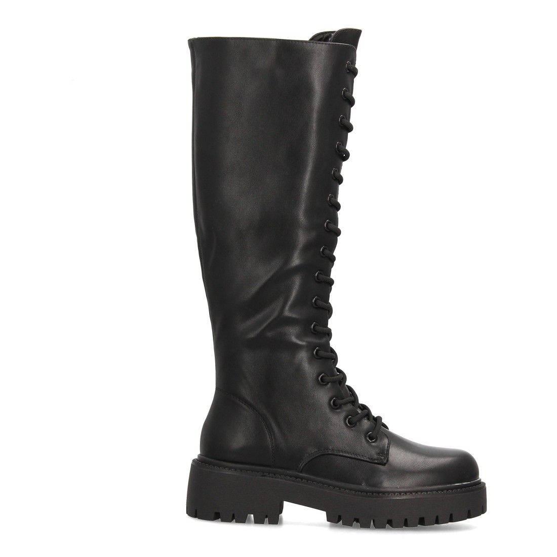 Botas altas militares con cordones — 2563 — Negro - Imagen 2