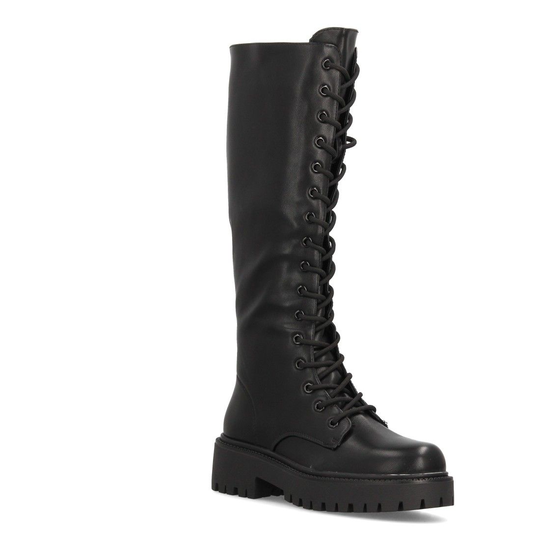 Botas altas militares con cordones — 2563 — Negro - Imagen 3