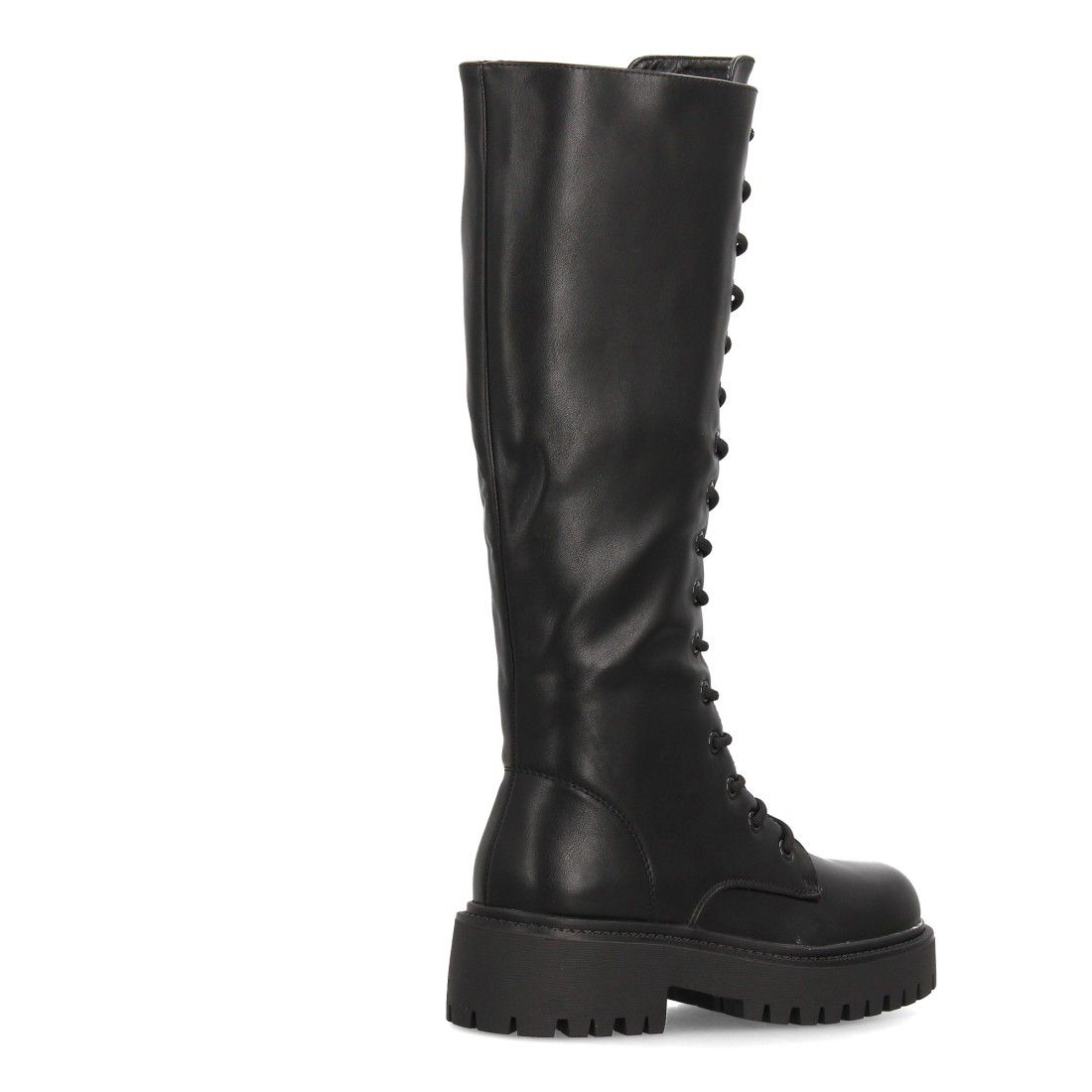 Botas altas militares con cordones — 2563 — Negro - Imagen 4