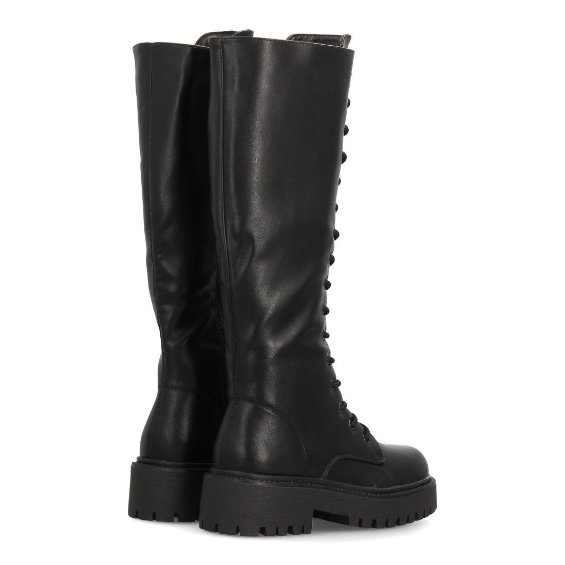 Botas altas militares con cordones — 2563 — Negro - Imagen 5