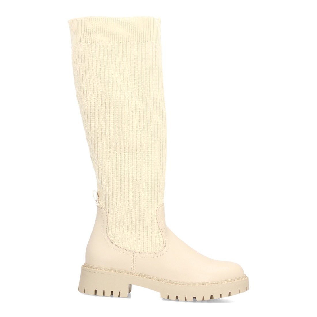 Botas altas elásticas con suela chunky — 2406 — Beige - Imagen 2