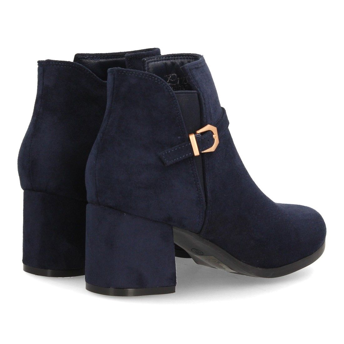 Botines elegantes con hebilla y tacón — YG982 — Azul - Imagen 5