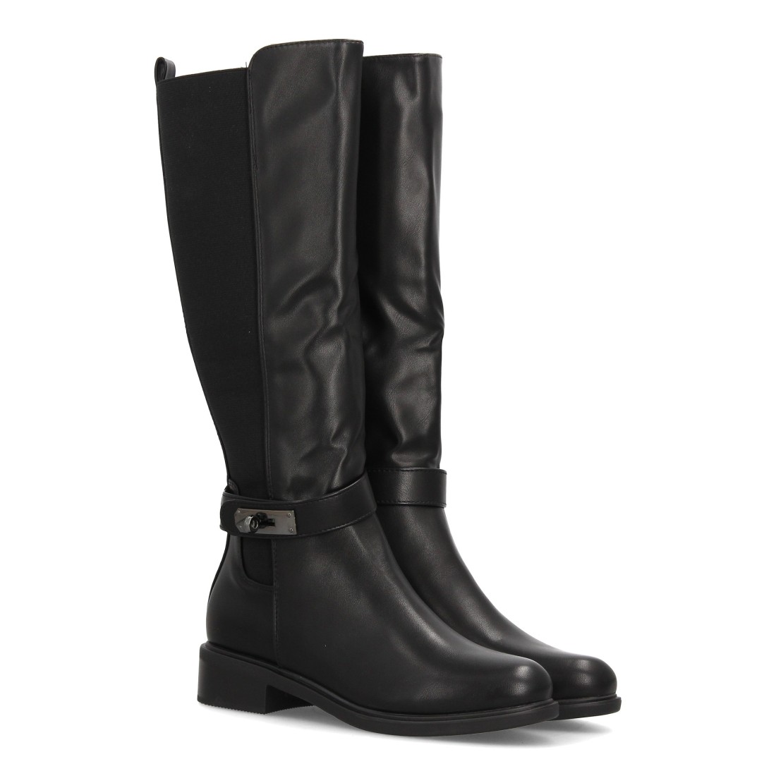 Botas altas elásticas estilo hípica — 2558 — Negro