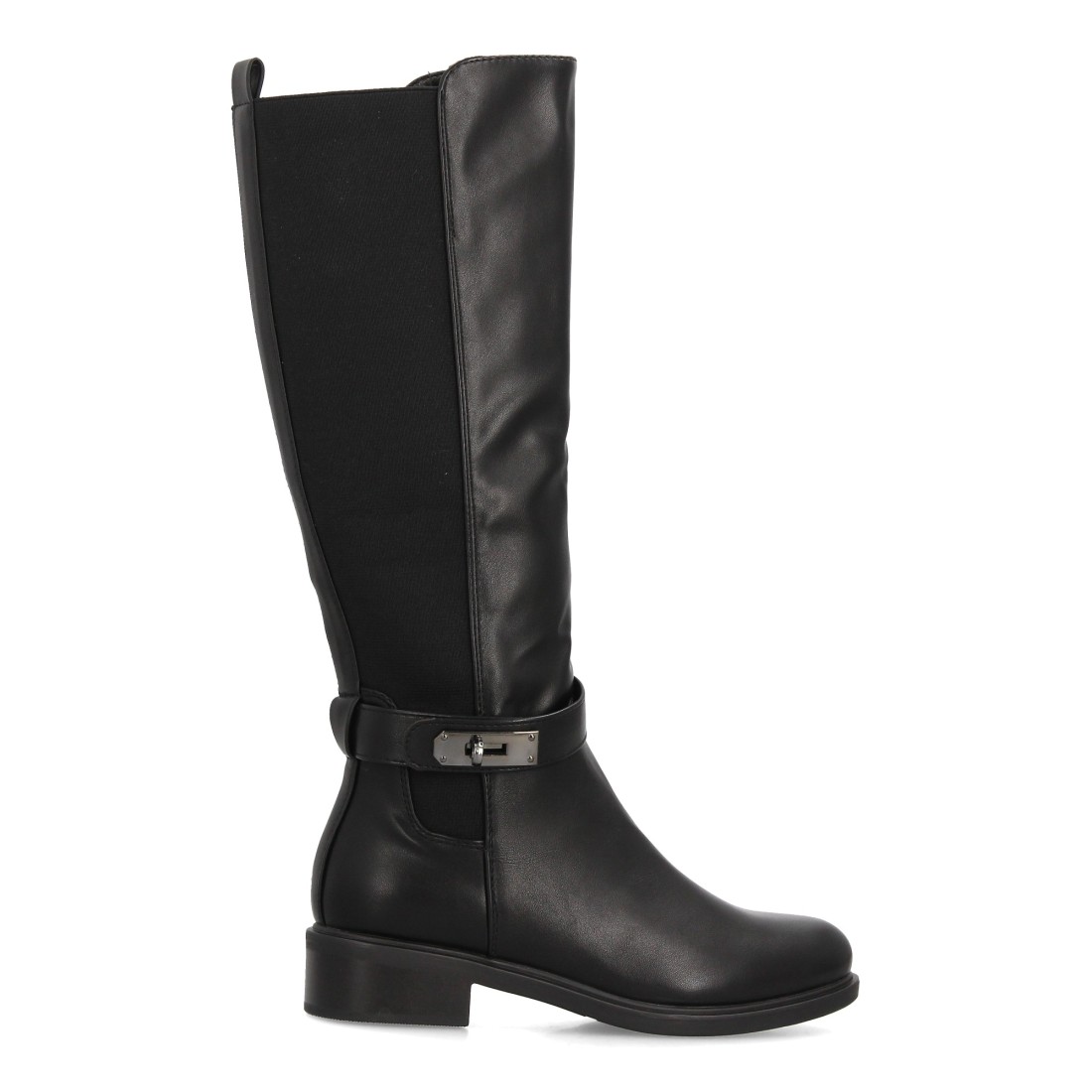 Botas altas elásticas estilo hípica — 2558 — Negro - Imagen 2