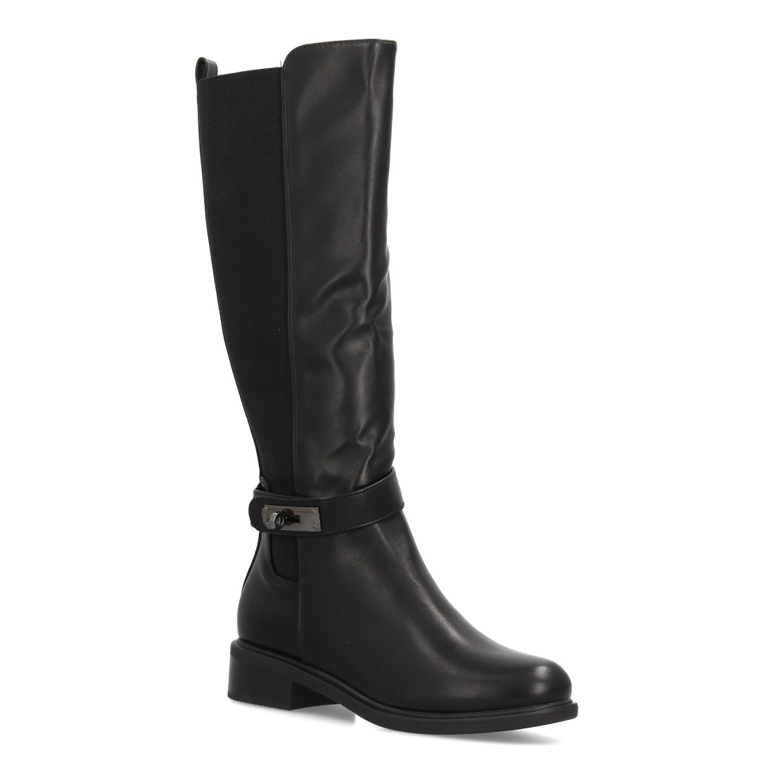 Botas altas elásticas estilo hípica — 2558 — Negro - Imagen 3