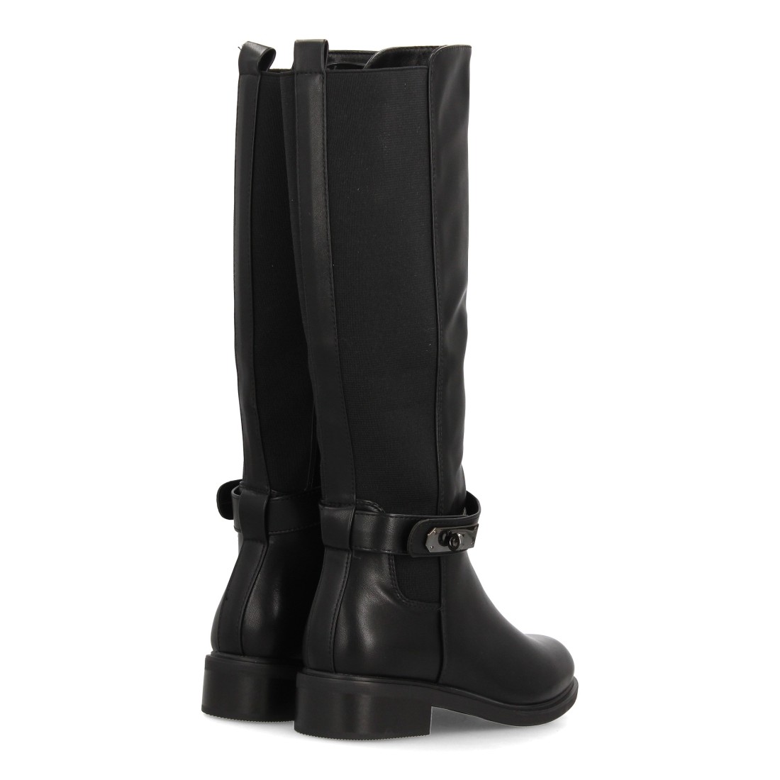 Botas altas elásticas estilo hípica — 2558 — Negro - Imagen 5