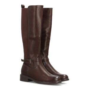 Botas altas elásticas estilo hípica con hebilla — 2603 — Marrón