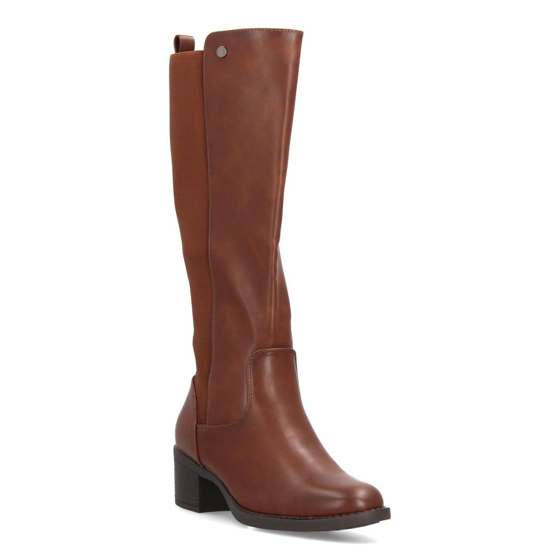 Botas altas elásticas con tacón cómodo — SS-2606 — Camel - Imagen 3