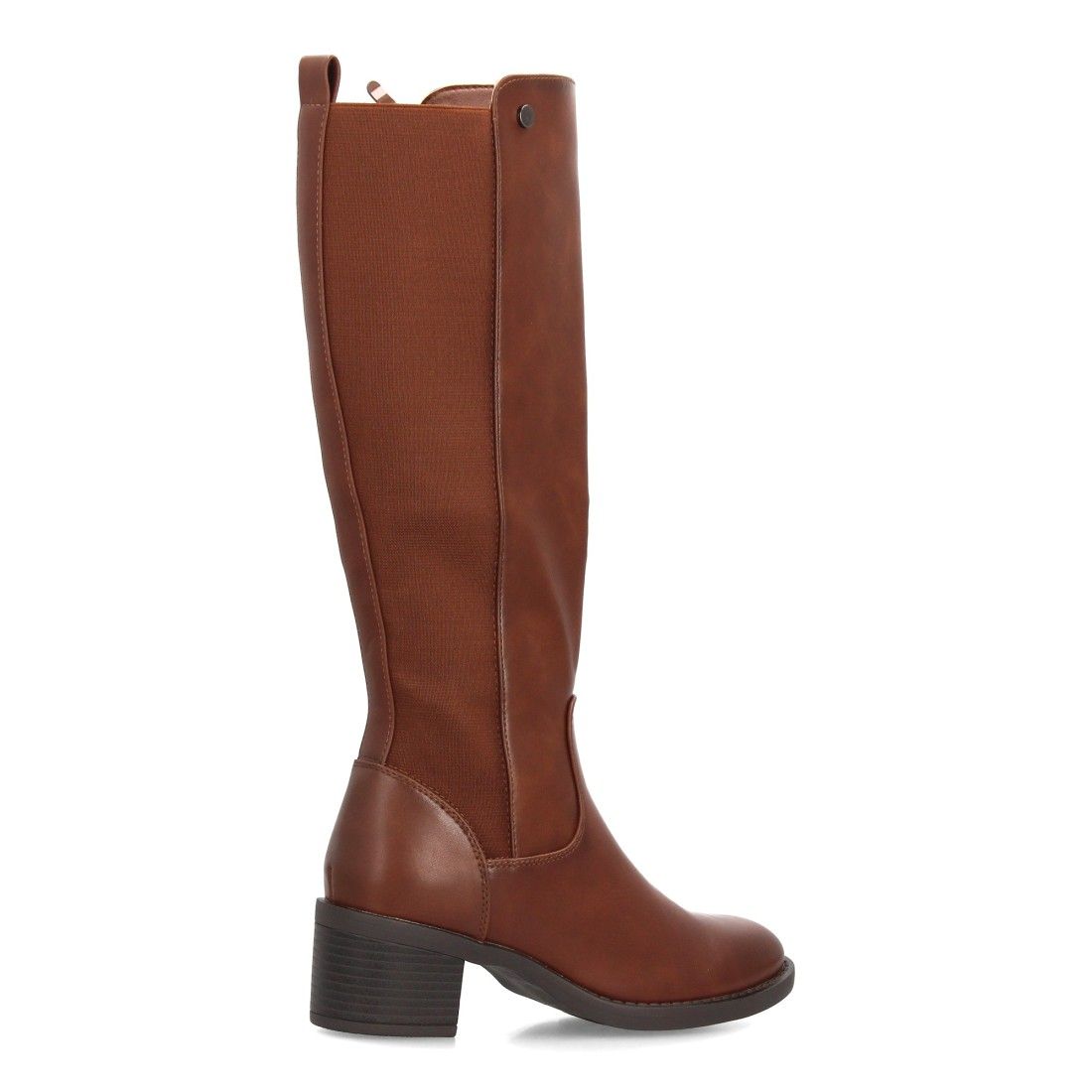 Botas altas elásticas con tacón cómodo — SS-2606 — Camel - Imagen 4