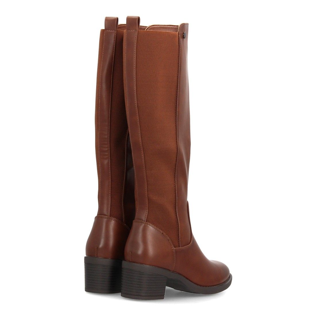 Botas altas elásticas con tacón cómodo — SS-2606 — Camel - Imagen 5