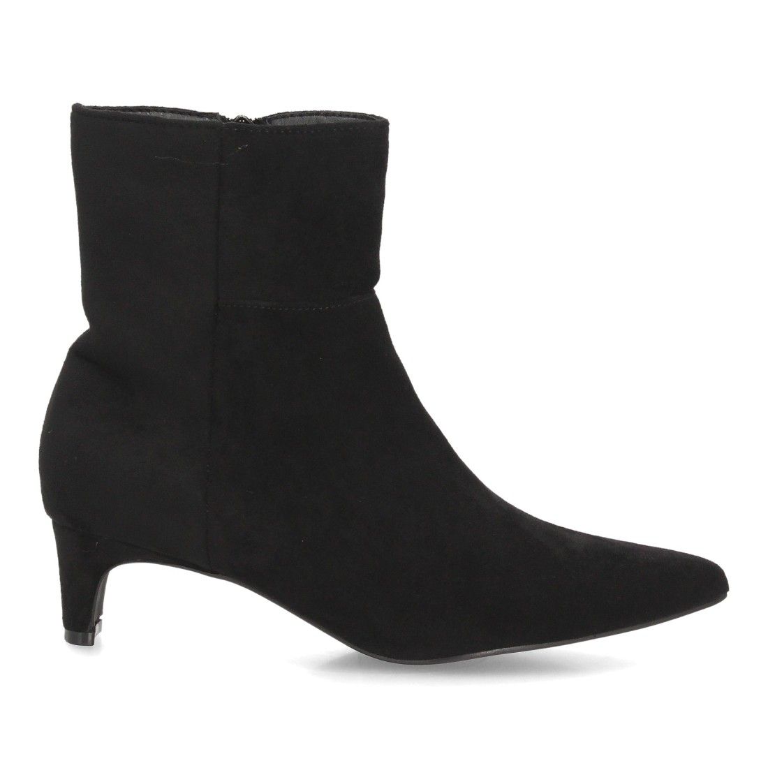 Botines de ante elegantes de tacón bajo femenino — XQ1010 — Negro - Imagen 2
