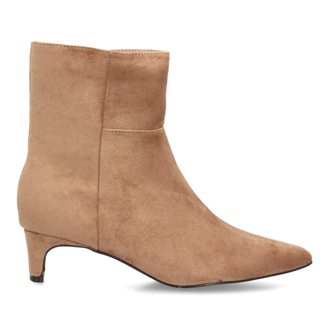 Botines de ante elegantes de tacón bajo femenino — XQ1010 — Kaki - Imagen 2