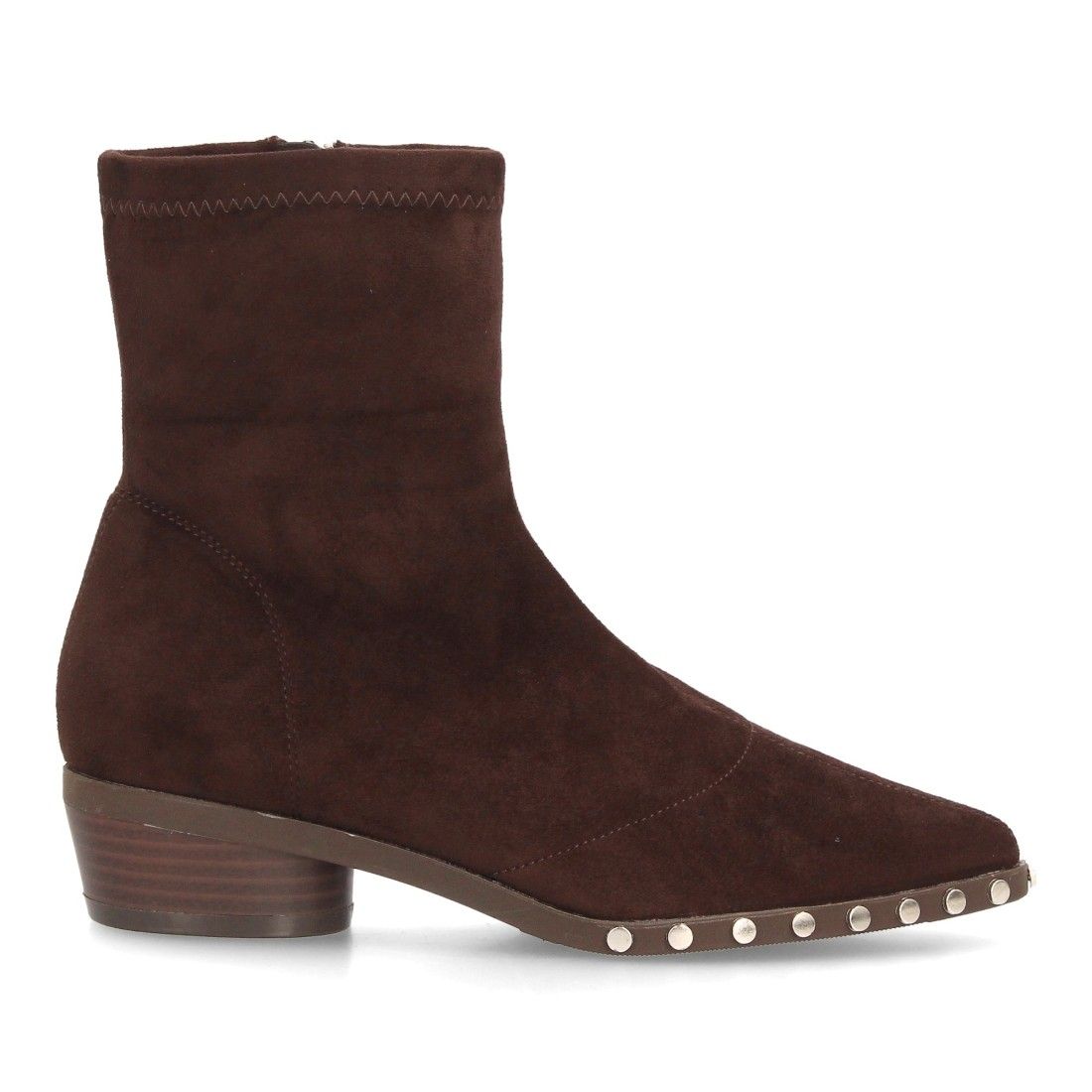 Botines de mujer con tachuelas decorativas — DB-6166 — Café - Imagen 2
