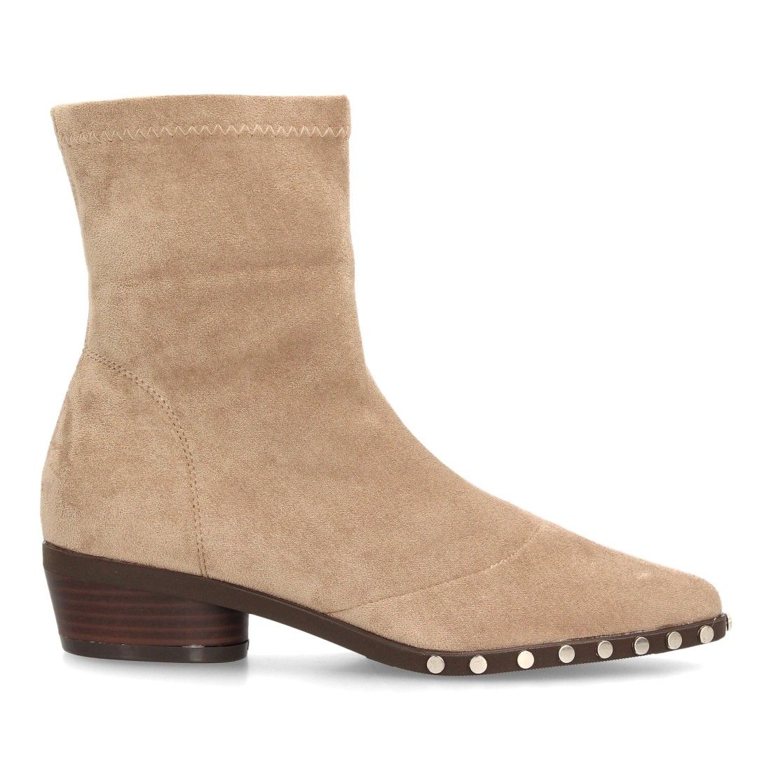 Botines de mujer con tachuelas decorativas — DB-6166 — Beige - Imagen 2