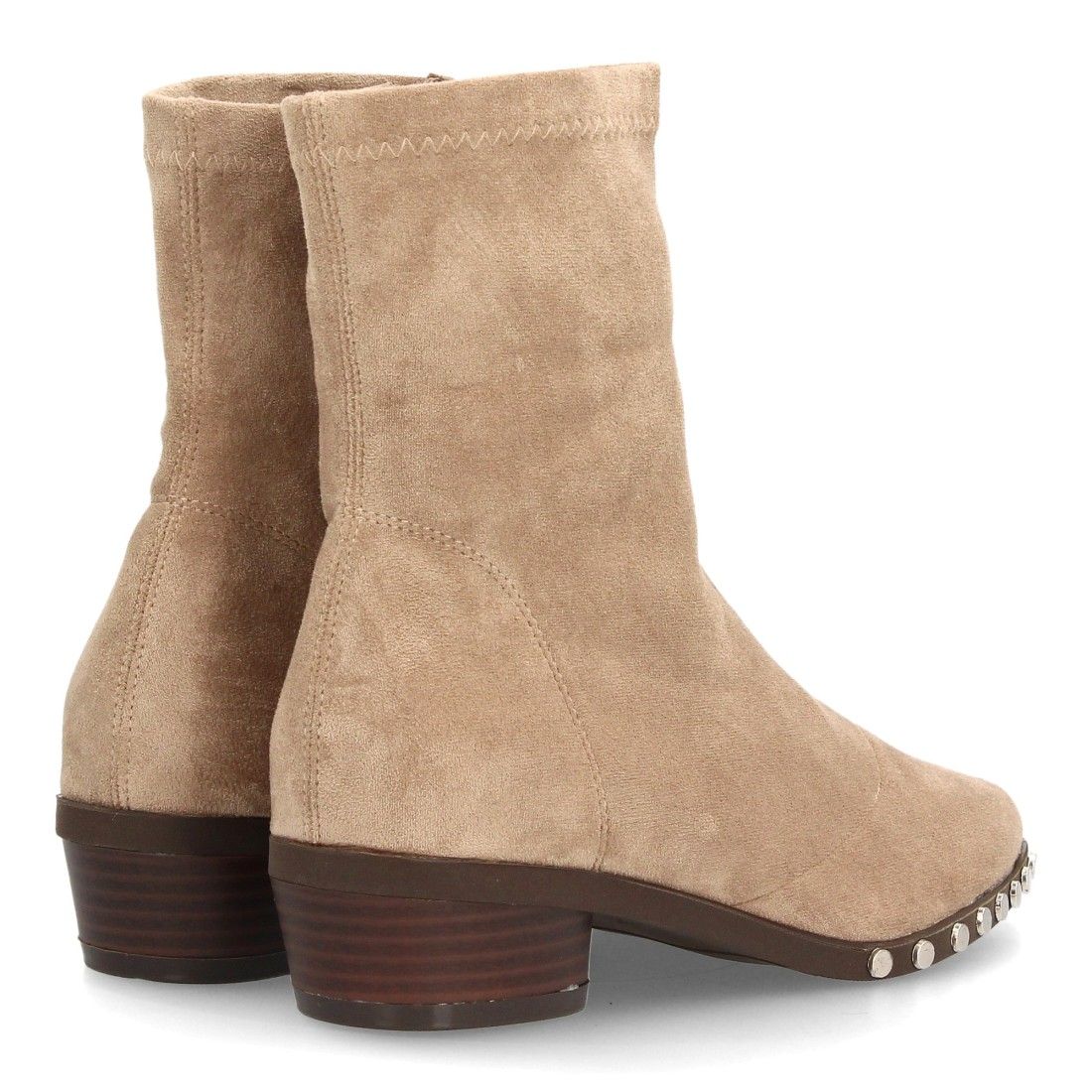 Botines de mujer con tachuelas decorativas — DB-6166 — Beige - Imagen 5