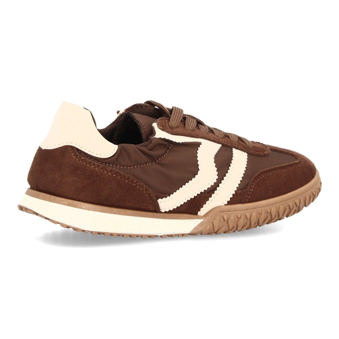 Zapatillas casual retro con cordones y elástico para mujer — AF017 — Marrón - Imagen 4