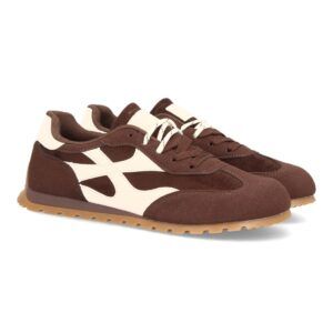 Zapatillas barefoot estilo retro para mujer — FC-358 — Marrón