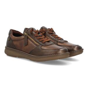 Zapatos casual mujer con cremallera lateral — VR6-3357 — Marrón