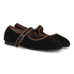Bailarinas barefoot mujer con hebilla ajustable — VR6-3510 — Negro