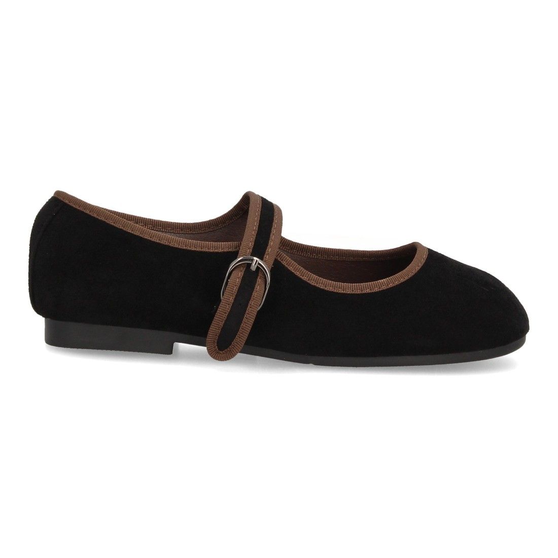 Bailarinas barefoot mujer con hebilla ajustable — VR6-3510 — Negro - Imagen 2