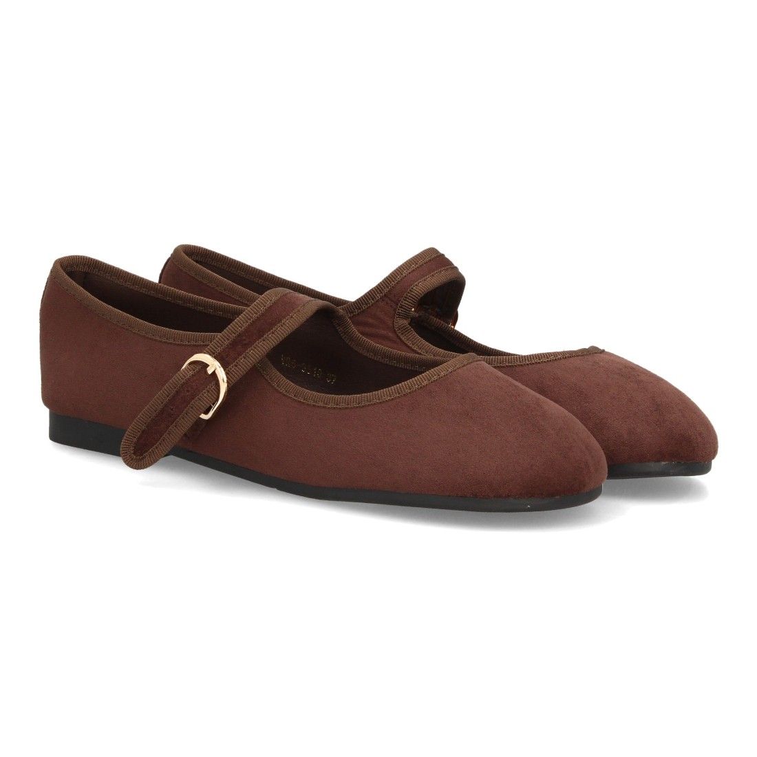 Bailarinas barefoot mujer con hebilla ajustable — VR6-3510 — Marrón
