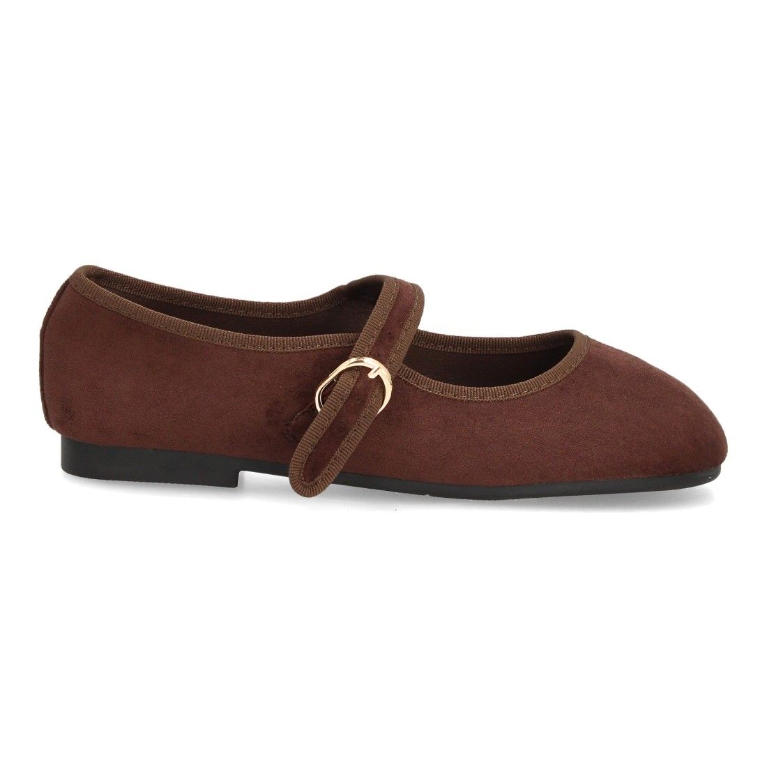 Bailarinas barefoot mujer con hebilla ajustable — VR6-3510 — Marrón - Imagen 2