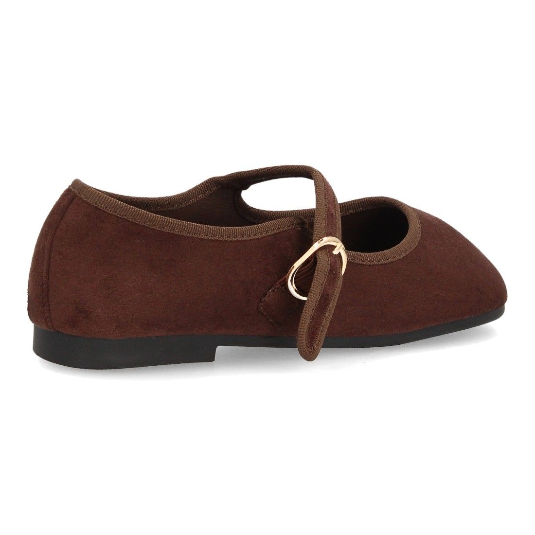 Bailarinas barefoot mujer con hebilla ajustable — VR6-3510 — Marrón - Imagen 4