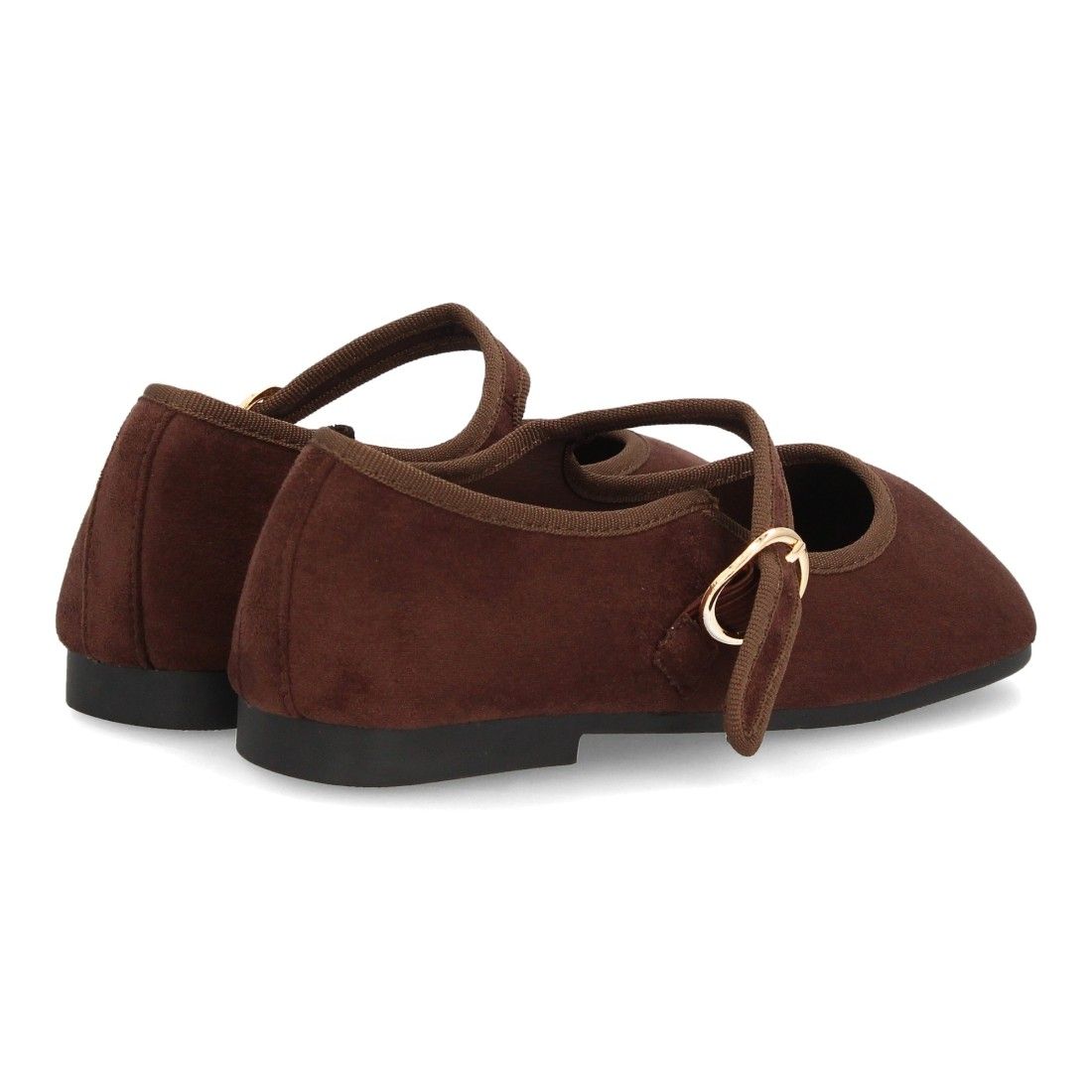 Bailarinas barefoot mujer con hebilla ajustable — VR6-3510 — Marrón - Imagen 5