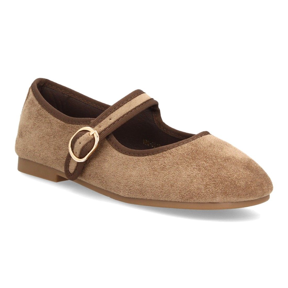 Bailarinas barefoot mujer con hebilla ajustable — VR6-3510 — Kaki - Imagen 3