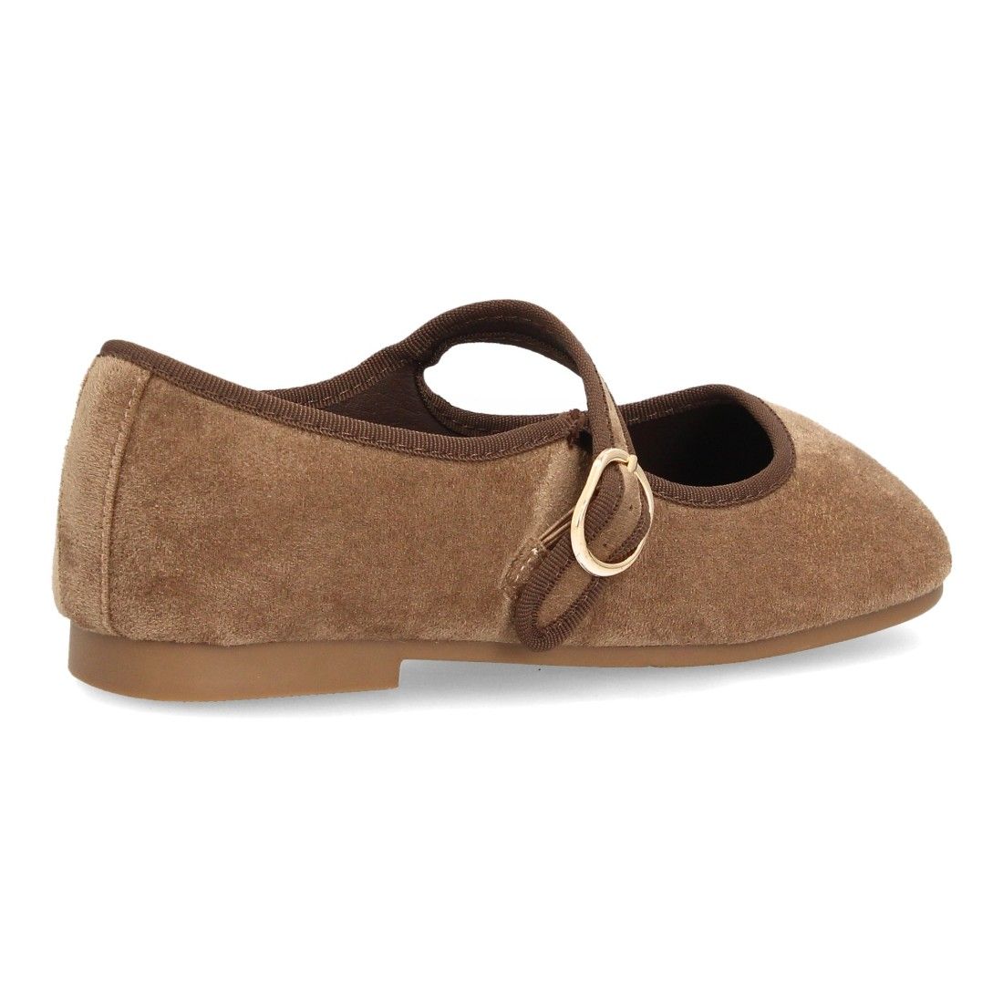 Bailarinas barefoot mujer con hebilla ajustable — VR6-3510 — Kaki - Imagen 4