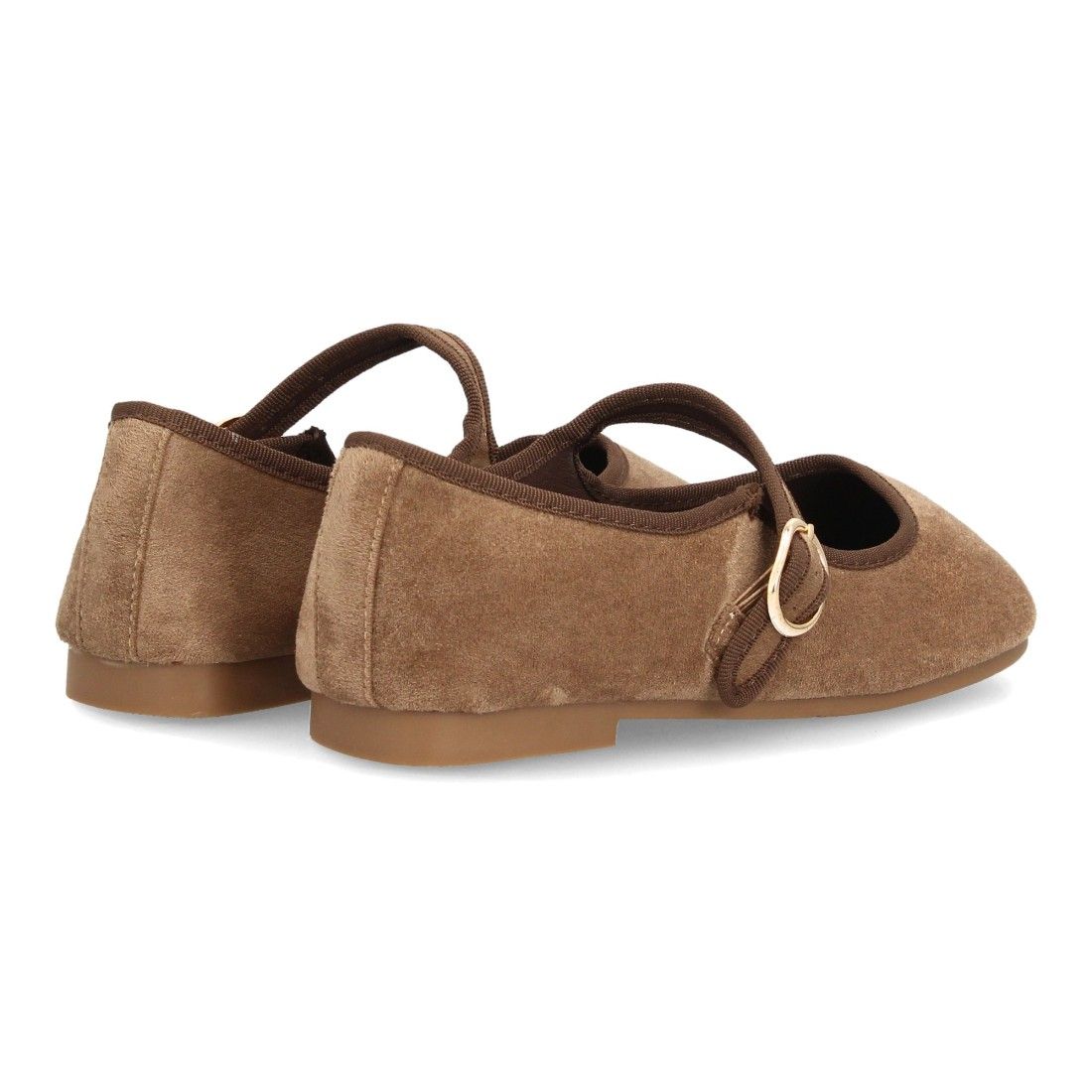 Bailarinas barefoot mujer con hebilla ajustable — VR6-3510 — Kaki - Imagen 5