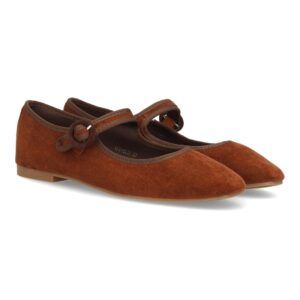 Bailarinas mujer con hebilla circular ajustable — VR6-3511 — Camel