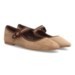 Bailarinas mujer con hebilla circular ajustable — VR6-3511 — Kaki