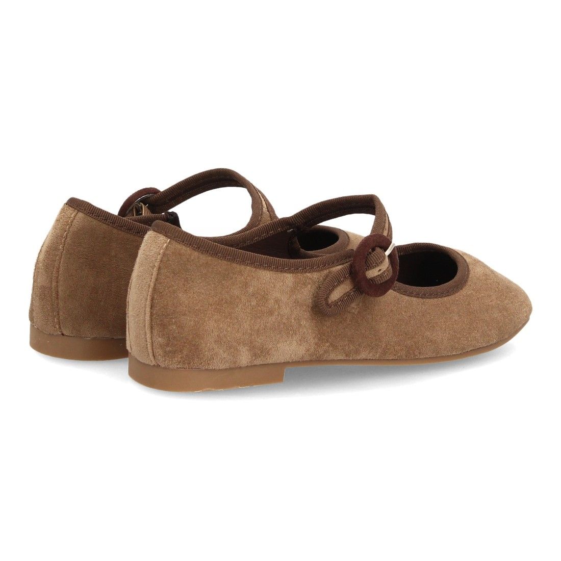 Bailarinas mujer con hebilla circular ajustable — VR6-3511 — Kaki - Imagen 5