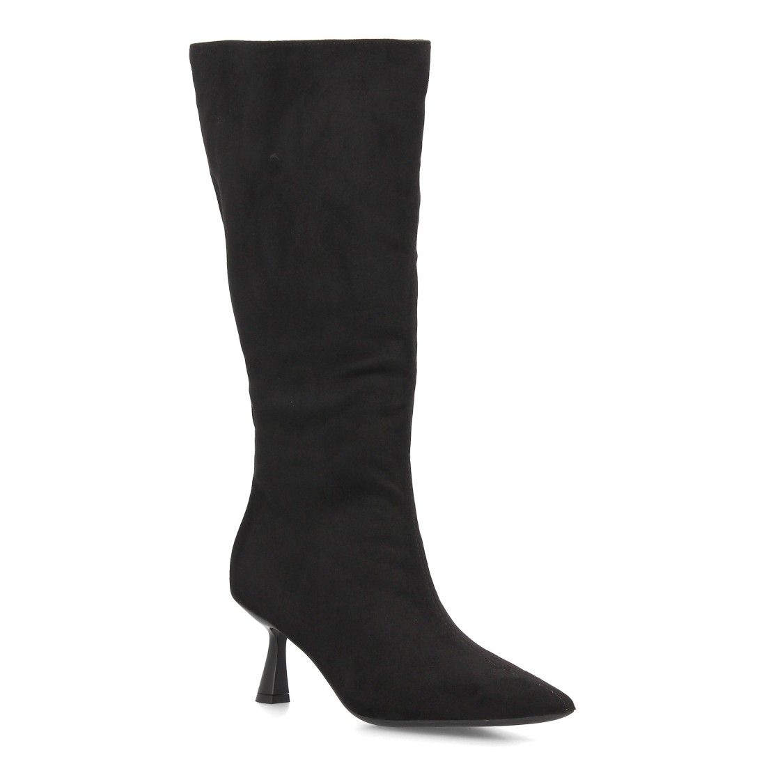 Botas altas elegantes para mujer de tacón fino — S-6089 — Negro - Imagen 3